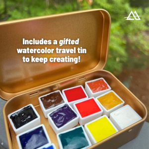 Includes a gifted watercolor travel tin to keep creating!